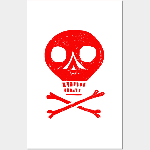 Red Skull and Cross Bones Wall Art by In-Situ